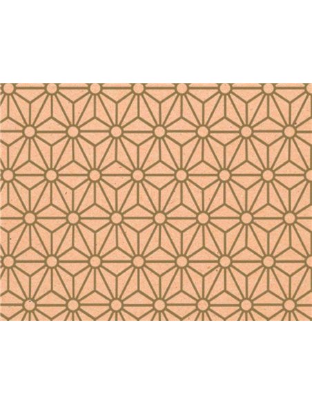 Rouleau papier cadeau kraft non verg aux motifs clairefontaine no l losanges or. 50m x 0,70m 70g..