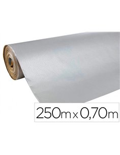 Rouleau papier cadeau kraft recycle aux motifs clairefontaine argent 50m x 0,70m 60g.. 2