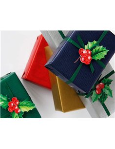 Rouleau papier cadeau kraft recycle aux motifs clairefontaine or 250m x 0,70m 60g..