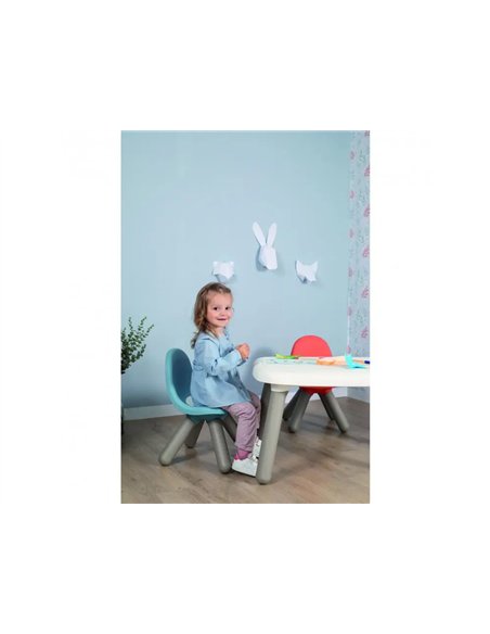 Table enfant smoby toys en plastique pieds souffles 4 enfants utilisation interieure 76x52x45cm.