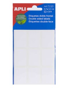 Étiquettes blanches double face Apli 22,0 x 32,0 mm