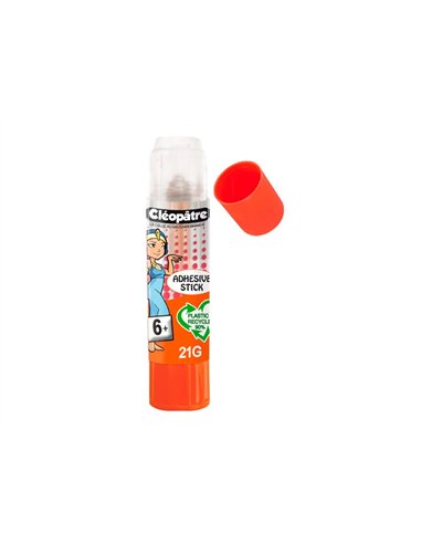 Stick de colle cleopatre invisible forte usage intensif sans solvant carton papier photos des 6 ans 21gr.