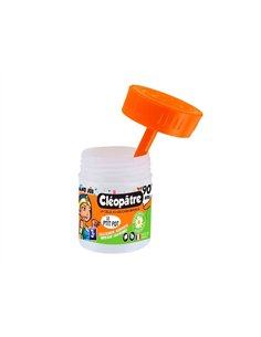 Pot de colle blanche cleopatre en pate de 35gr a l'odeur d'amande avec spatule. 2