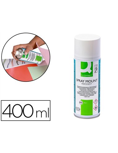 Colle q-connect adhesif spray mount adhesif permanent flacon 400 ml.