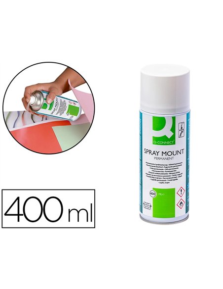 Colle q-connect adhesif spray mount adhesif permanent flacon 400 ml.