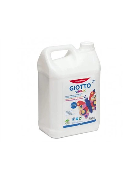Colle vinilik blanche forte giotto sans solvant usage multi supports flacon 5kg.