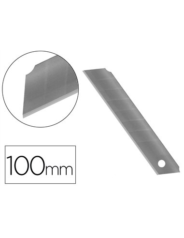 Lame 18mm de rechange q-connect pour cutters kf10632/kf10635/kf10937/kf10634 blister 12 unites.