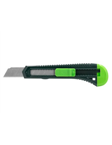 Cutter xd-43 q-connect en plastique abs lame 18mm retractable interchangeable precoupee avec frein de securite.