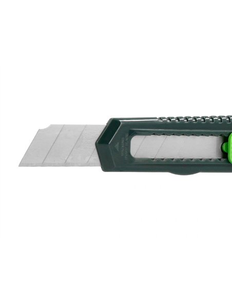 Cutter xd-43 q-connect en plastique abs lame 18mm retractable interchangeable precoupee avec frein de securite.