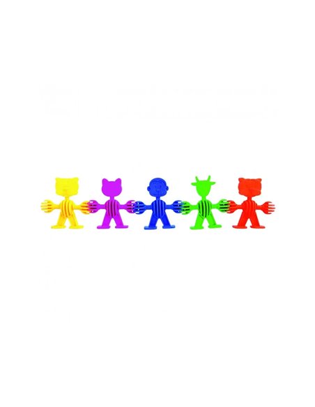 Animaux souples a connecter vinco educational plastique souple et silencieux diametre 6 cm 72 pieces.