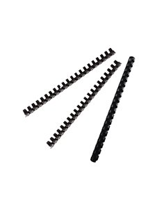 Anneau plastique à relier fellowes dos rond capacité 100f 14mm diamètre 300mm longueur coloris noir boîte 100 unités. 2