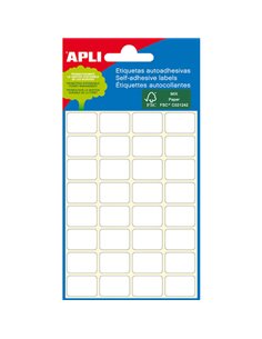 Étiquettes blanches pour mini-sacs Apli Ø 13,0 mm, 6 feuilles