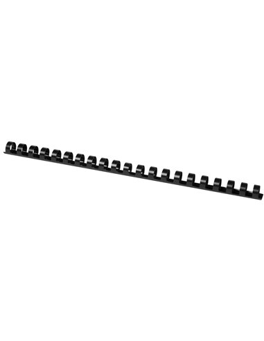 Anneau plastique à relier q-connect capacité 100f 14mm diamètre coloris noir boîte 100 unités.