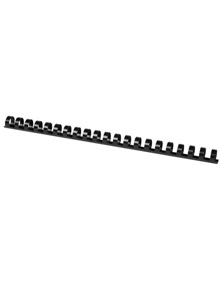 Anneau plastique à relier q-connect capacité 120f 16mm diamètre coloris noir boîte 50 unités.
