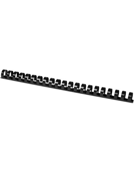 Anneau plastique à relier q-connect capacité 150f 18mm diamètre coloris noir boîte 50 unités.