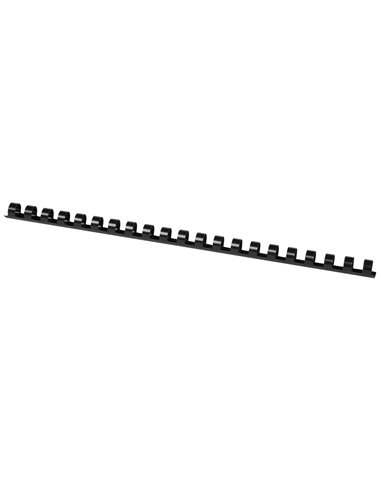 Anneau plastique à relier q-connect capacité 80f 12mm diamètre coloris noir boîte 100 unités.