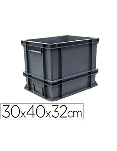 Bac manutention viso polypropylene tres rigide parois renforcees empilable 25l charge 20kg 30x40x32cm gris.