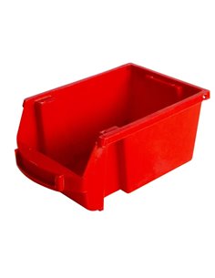 Bac a bec viso polypropylene superposable porte-etiquette 150x126x235mm coloris rouge.