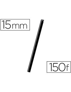 Baguette relier exacompta serodo découpe arrondie facilite insertion 150f épaisseur 15mm longueur 297mm noir boîte 20u.