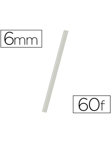 Baguette relier exacompta serodo découpe arrondie facilite insertion 60f épaisseur 6mm 297mm transparent boîte 25u.