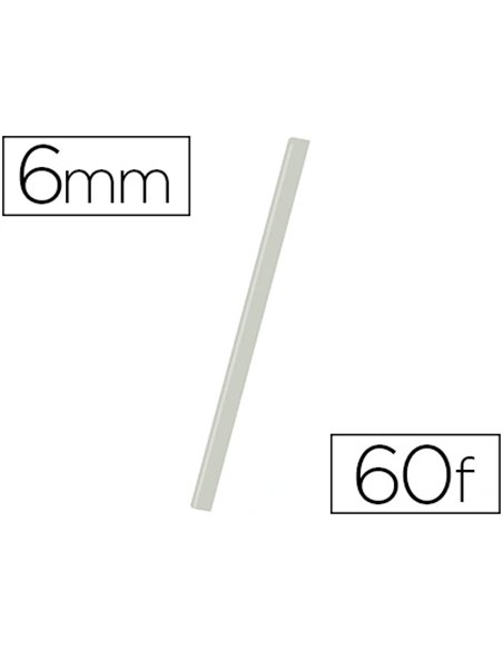 Baguette relier exacompta serodo découpe arrondie facilite insertion 60f épaisseur 6mm 297mm transparent boîte 25u.