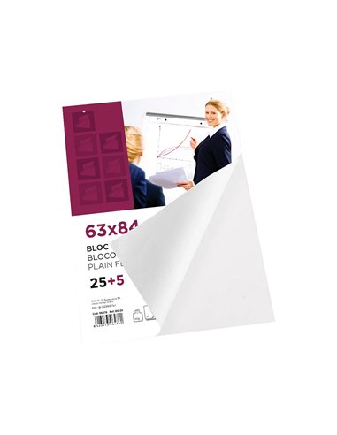 Bloc conférence liderpapel 63x84cm papier uni 80g/m2 conventions réunions 25f + 5f gratuites.