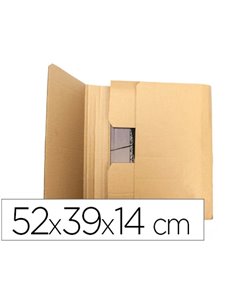 Boite carton q-connect speciale emballage livres catalogues revues dossiers montage facile cannelure 3mm 520x390x140mm.