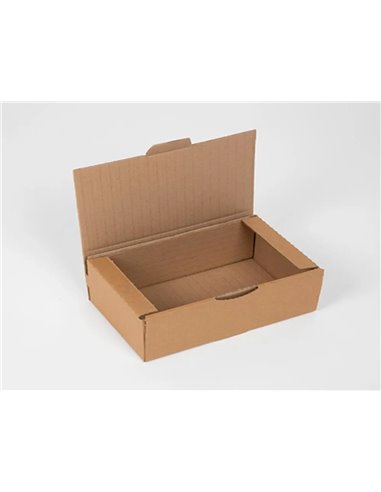 Boite expedition postale kraft brun petit format solide rigide renforts exterieurs montage facile.