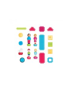 Bristle blocks lap 85 pieces plastiques de formes et personnages varies coloris assortis. 2