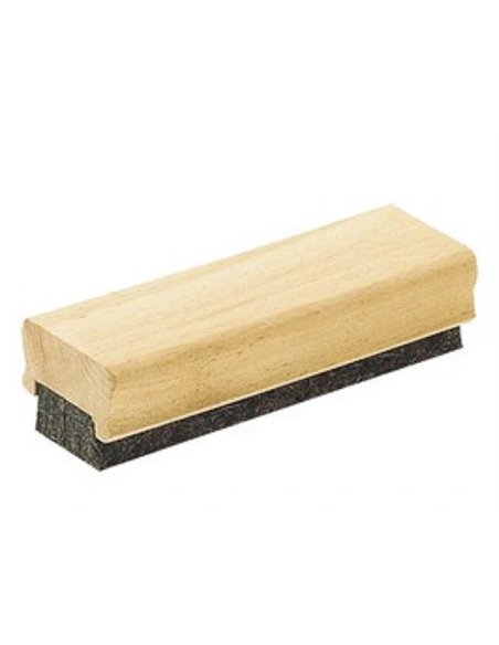 Brosse jpc création tableau noir craies 3 bandes feutre recharge manche bois poignée ergonomique 140x45x32mm.