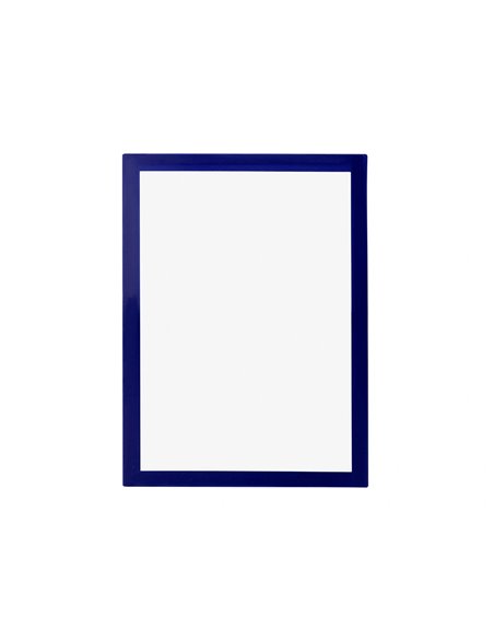 Cadre affichage liderpapel mural magnetique a4 dos adhesif repositionnable coloris bleu.