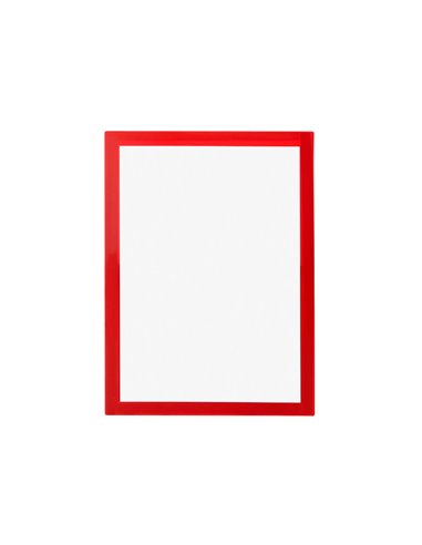 Cadre affichage liderpapel mural magnetique a4 dos adhesif repositionnable coloris rouge.