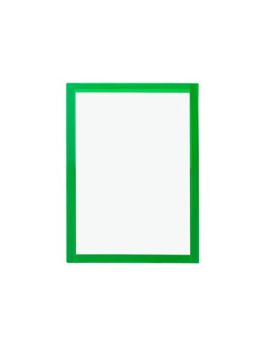 Cadre affichage liderpapel mural magnetique a4 dos adhesif repositionnable coloris vert.