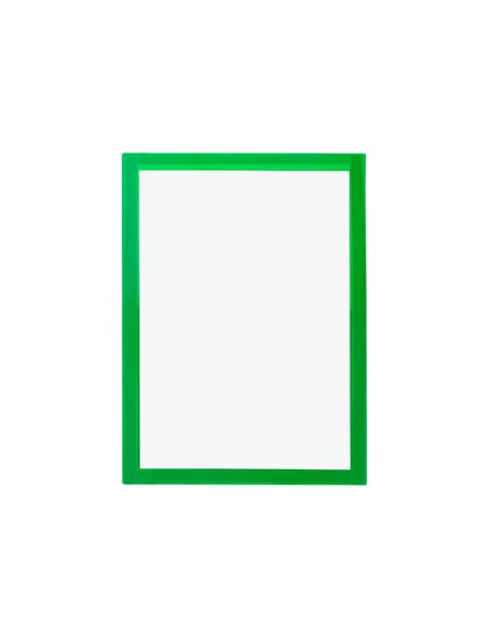 Cadre affichage liderpapel mural magnetique a4 dos adhesif repositionnable coloris vert.