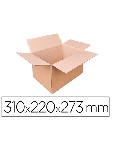 Caisse à hauteur variable antalis carton ondulé fond automatique rainage prédécoupe angles31x22x27,3cm 10 unités.