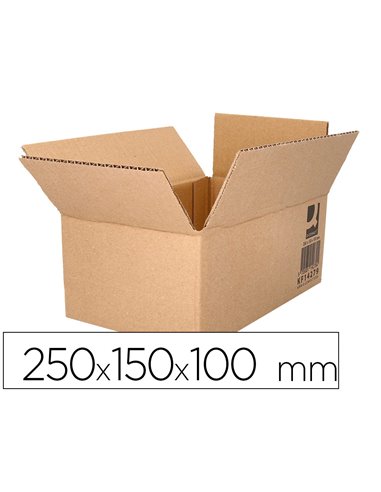 Caisse americaine q-connect carton recycle cannelure 5mm 250x150x100mm.