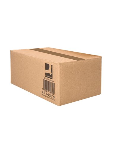 Caisse americaine q-connect carton recycle cannelure 5mm 250x150x100mm.