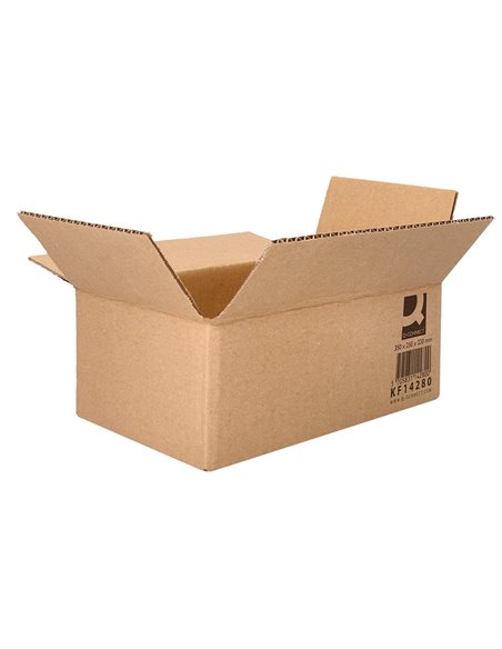 Caisse americaine q-connect carton recycle cannelure 5mm 350x250x220mm.