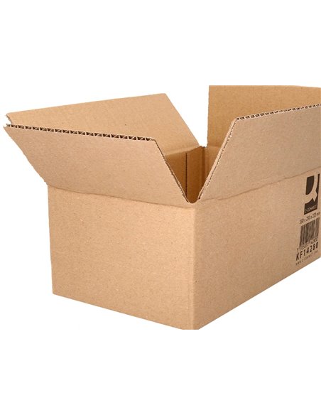 Caisse americaine q-connect carton recycle cannelure 5mm 350x250x220mm.