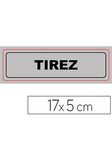 Plaque signalisation viso sign pvc auto-adhesive tirez 17x5cm.