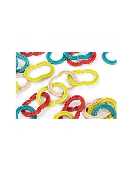 Maxi chainons eco conãus miniland 5 cm matiere ecologique 48 pieces.