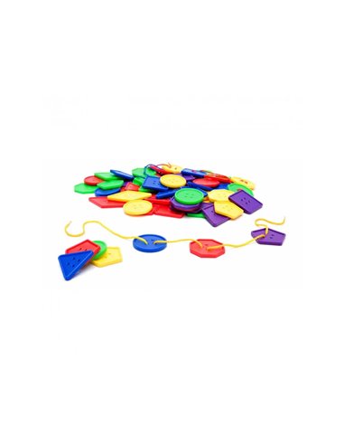 Lot de boutons a enfiler lap 120 pieces diametre 5 cm 120 pieces et 10 lacets.