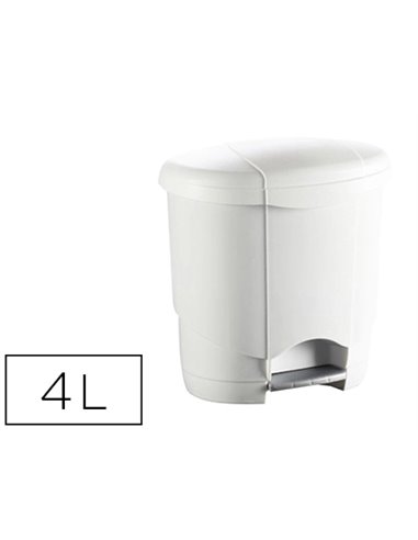 Poubelle hygiénique pédale + bac intérieur amovible idéale salle de bains 4l.