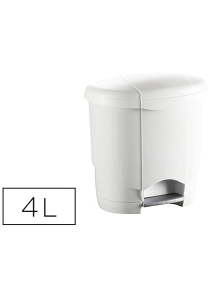 Poubelle hygiénique pédale + bac intérieur amovible idéale salle de bains 4l.