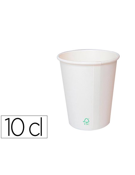 Gobelet en carton coldis biodegradable compostable de contenance 10cl paquet de 50.