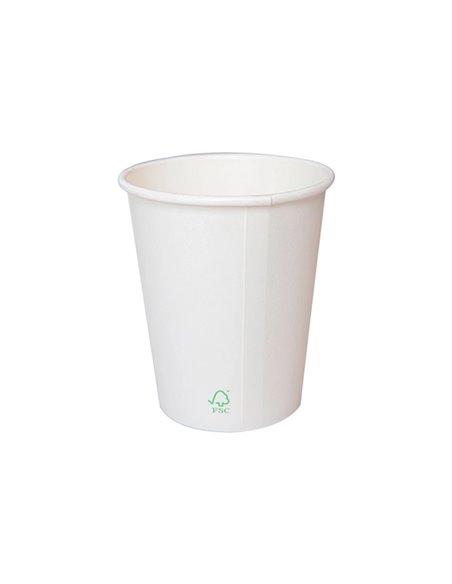 Gobelet en carton coldis biodegradable compostable de contenance 10cl paquet de 50.