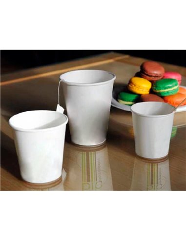 Gobelet en carton coldis biodegradable compostable de contenance 10cl paquet de 50.