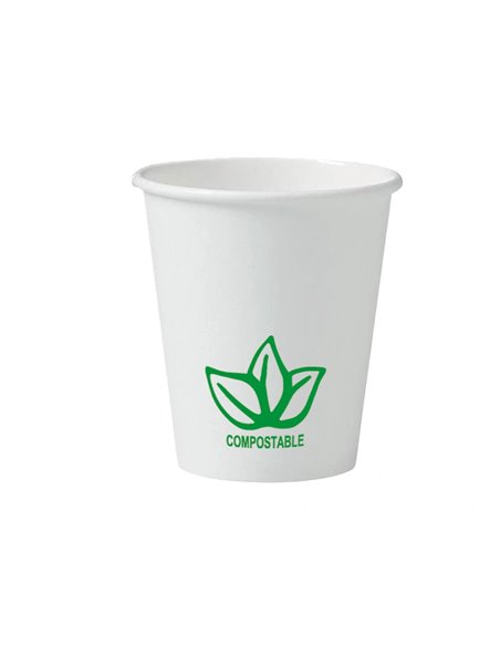 Gobelet en carton coldis biodegradable compostable de contenance 18cl paquet de 50.