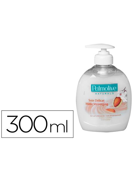 Crème lavante palmolive mains lait d'amande flacon 300ml.
