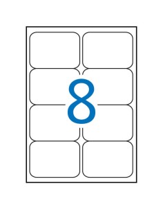 Étiquettes fluorescentes permanentes Apli orange 99,1 x 67,7 mm, 20 feuilles